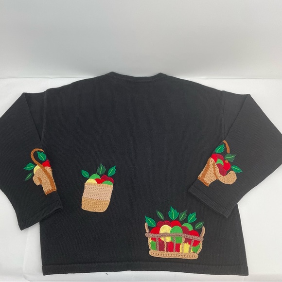 VTG Design Options By Philip & Jane Gordon Button Up Sweater Farmer Market Sz L - Picture 7 of 8